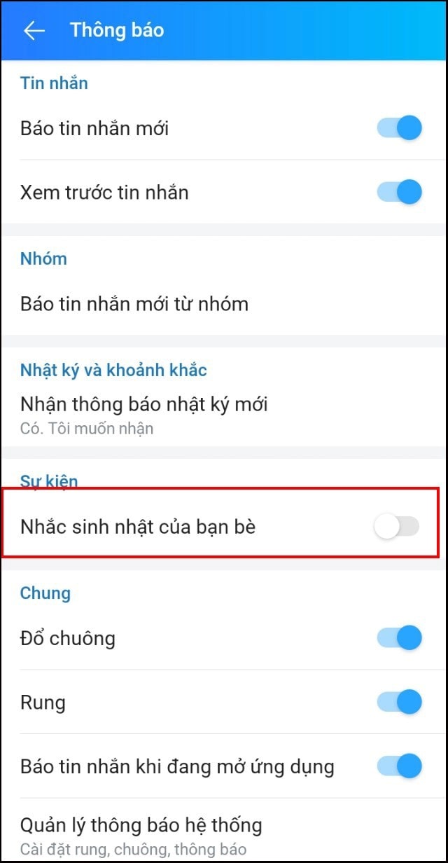 Cách Ẩn Sinh Nhật Trên Zalo